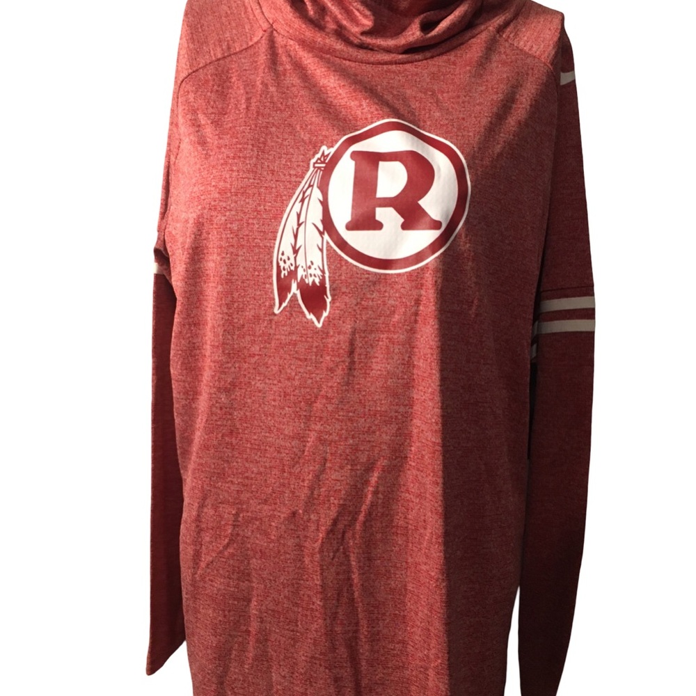 Red Graphic Pullover Hoodie with White Logo
